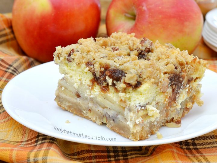 Caramel Apple Pie Cheesecake Bars