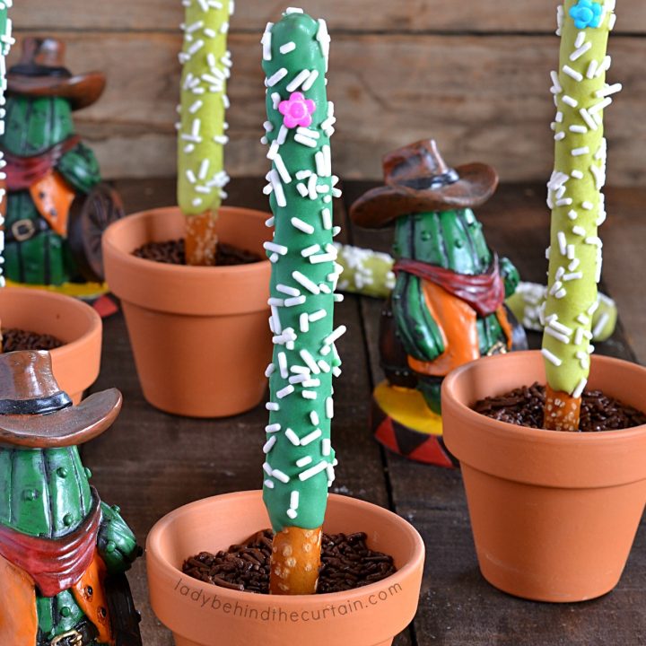 Desert Saguaro Cactus Decorated Pretzels