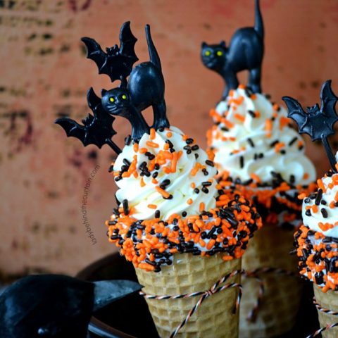Halloween Cheesecake Cones