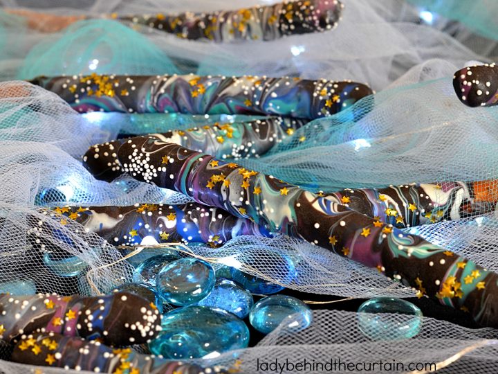 Out of this World Galaxy Decorated Pretzels