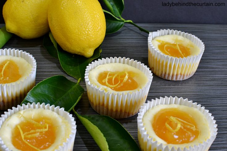 Semi Homemade Mini Lemon Glazed Cheesecakes