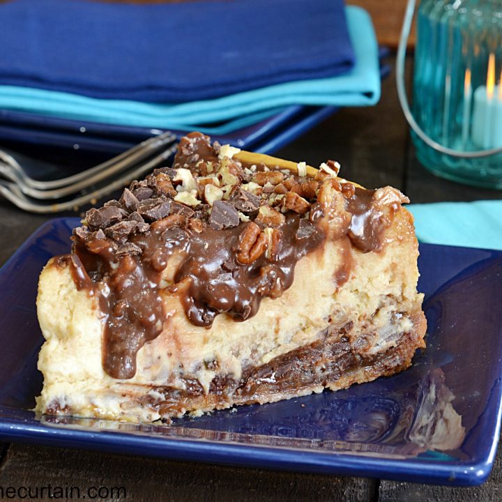 Upside Down Turtle Cheesecake