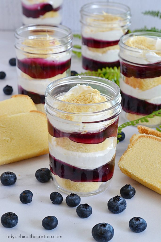 Blueberry Cheesecake Dessert in a Jar