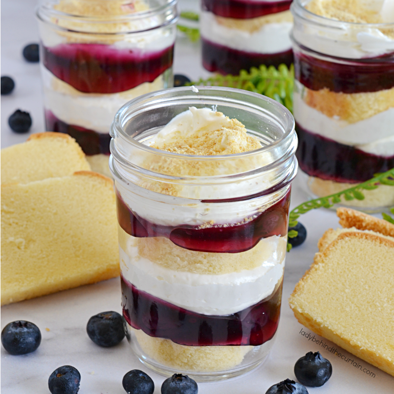 Blueberry Cheesecake Dessert in a Jar