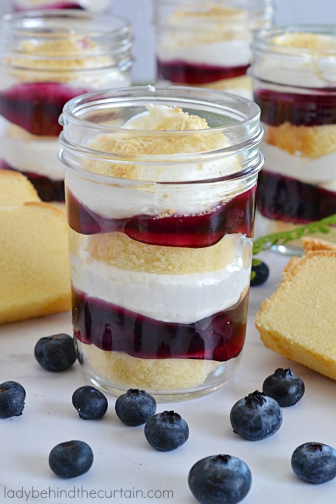 Blueberry Cheesecake Dessert in a Jar