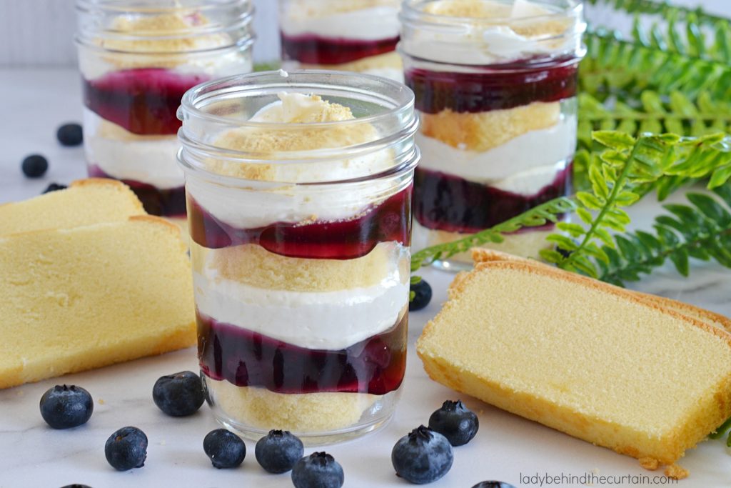 Blueberry Cheesecake Dessert in a Jar