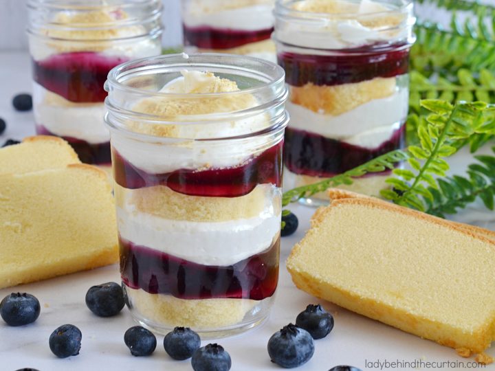 Blueberry Cheesecake Dessert in a Jar