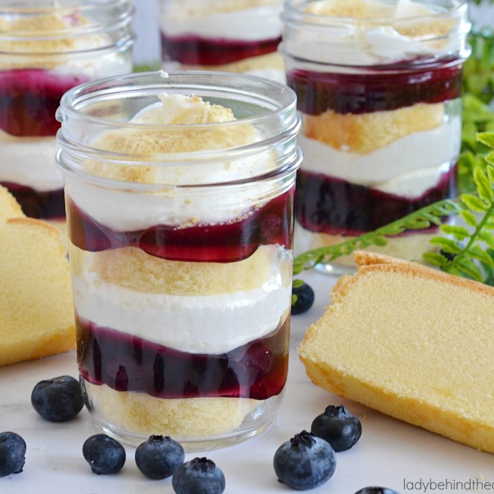 Blueberry Cheesecake Dessert in a Jar