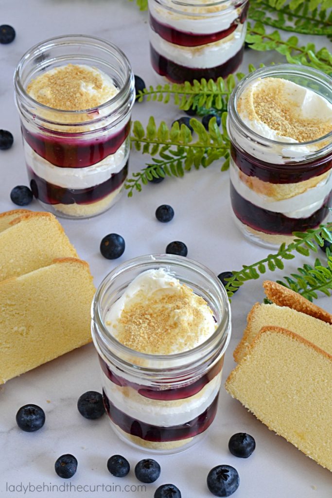 Blueberry Cheesecake Dessert in a Jar