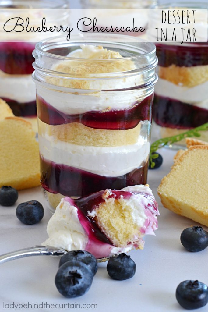 Blueberry Cheesecake Dessert in a Jar