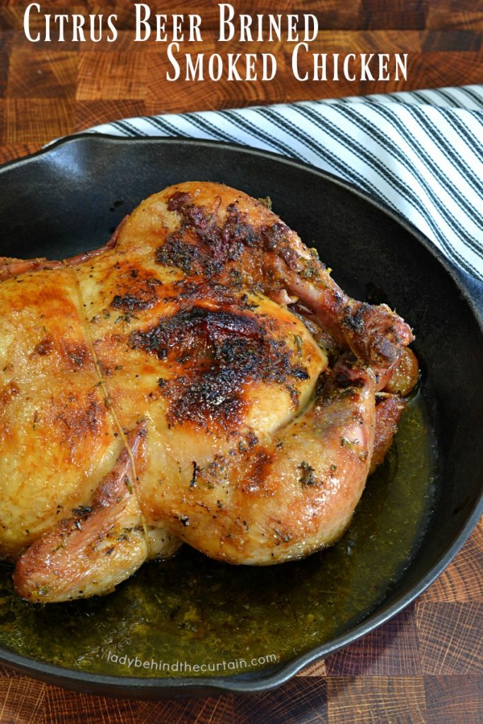 Citrus Beer Brinned Smoked Chicken