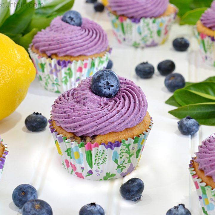 Lemon Blueberry Swirl Cupcakes