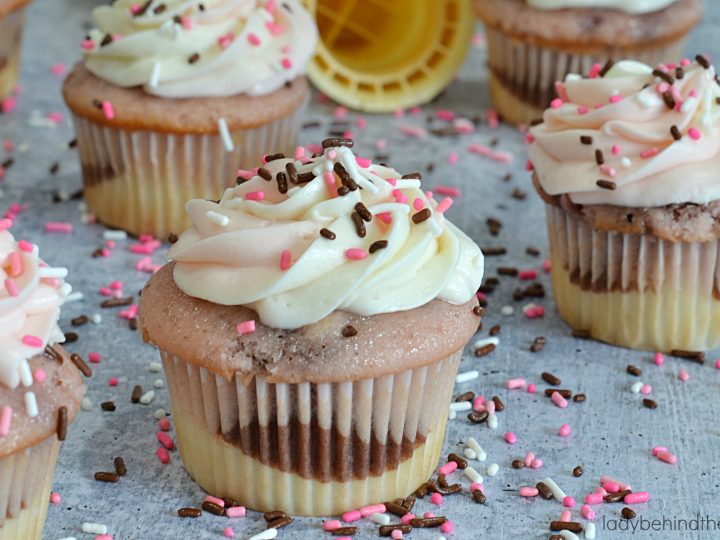 Semi Homemade Neapolitan Cupcakes