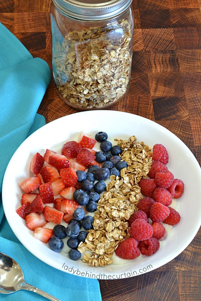  Cobertura de Tazón de Yogur con Granola sin azúcar