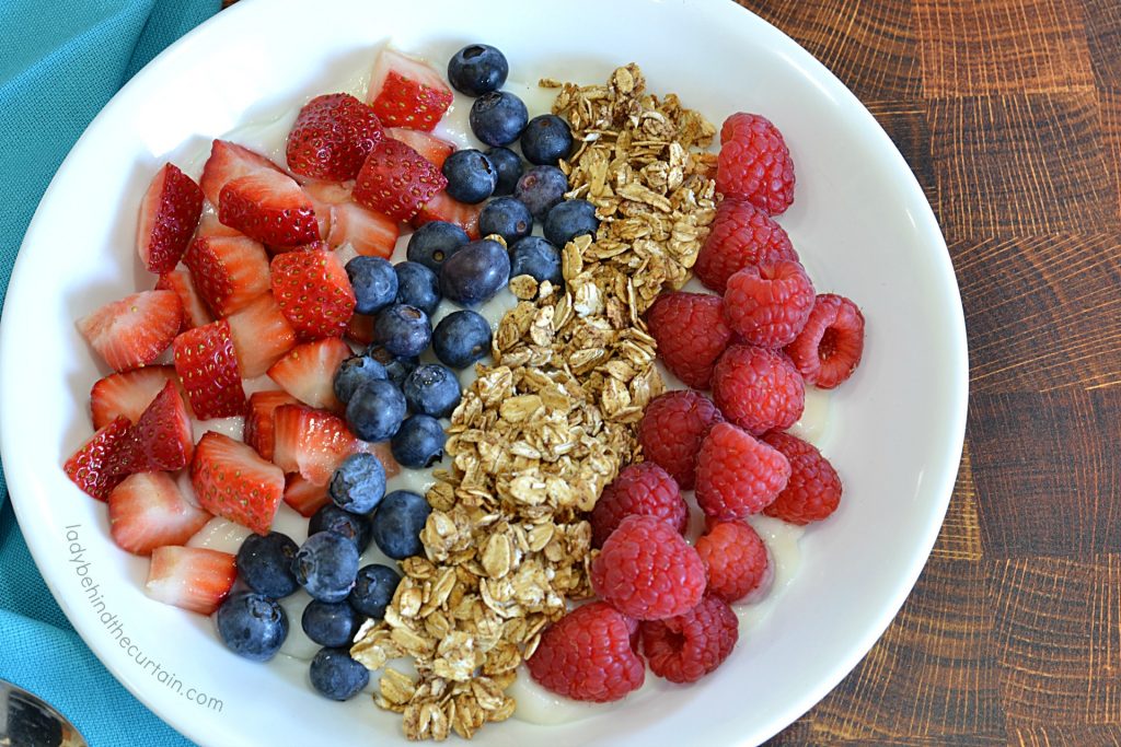 Topping de castron de iaurt Granola fără zahăr