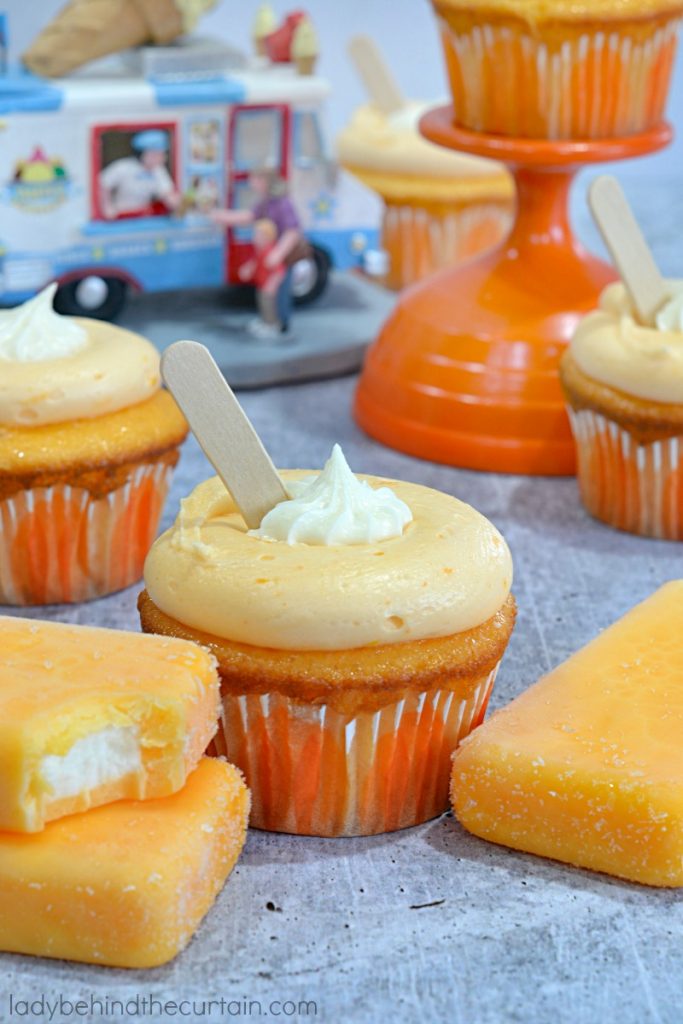 Semi Homemade Orange Creamsicle Cupcakes