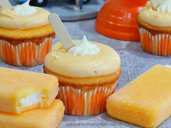 Semi Homemade Orange Creamsicle Cupcakes