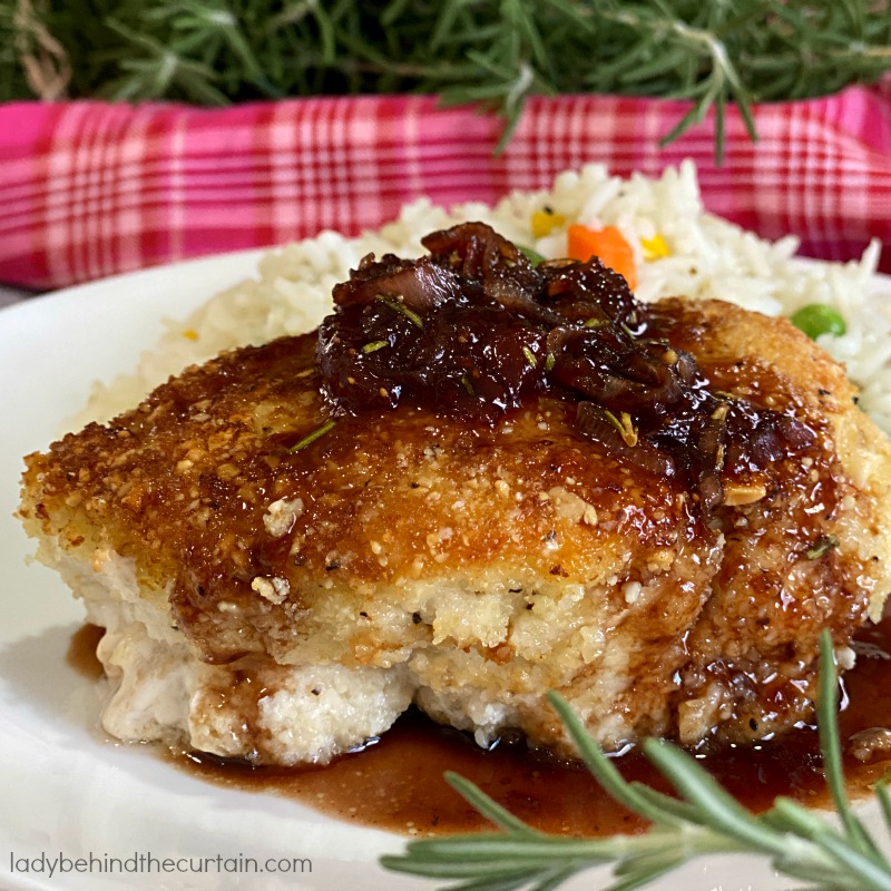 Almond Chicken with Strawberry Balsamic Sauce