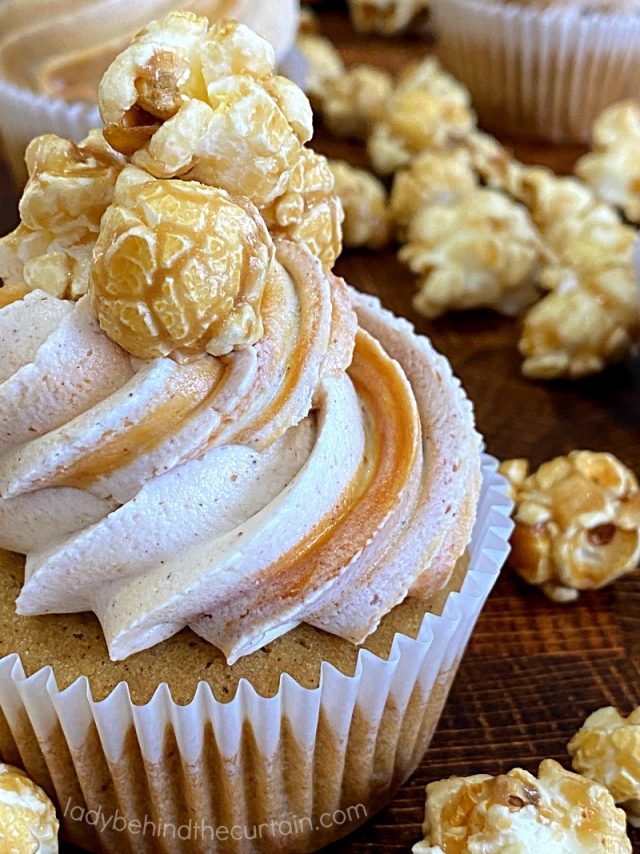 Caramel Corn Cupcakes