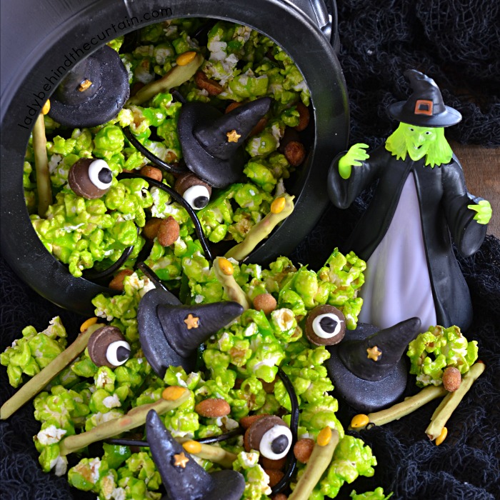 Melting Witch Candy Popcorn Halloween Party Mix
