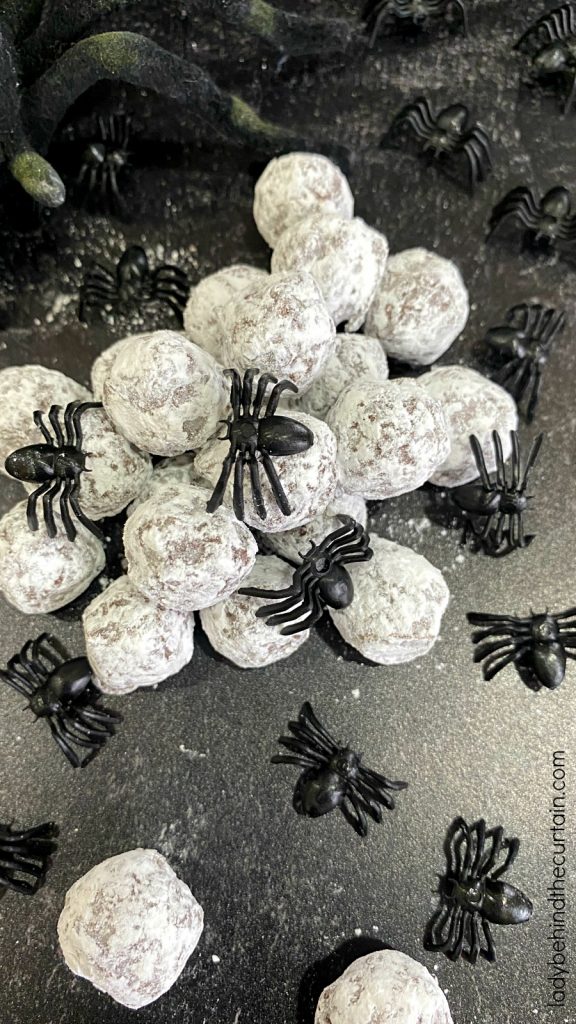 Dark Chocolate Covered Pretzel Halloween Spider Eggs