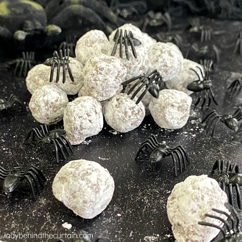 Dark Chocolate Covered Pretzel Halloween Spider Eggs