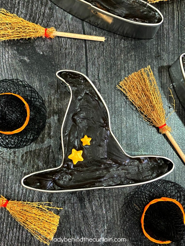Dark Chocolate Witch Hat Cookie Cutter Filled Fudge