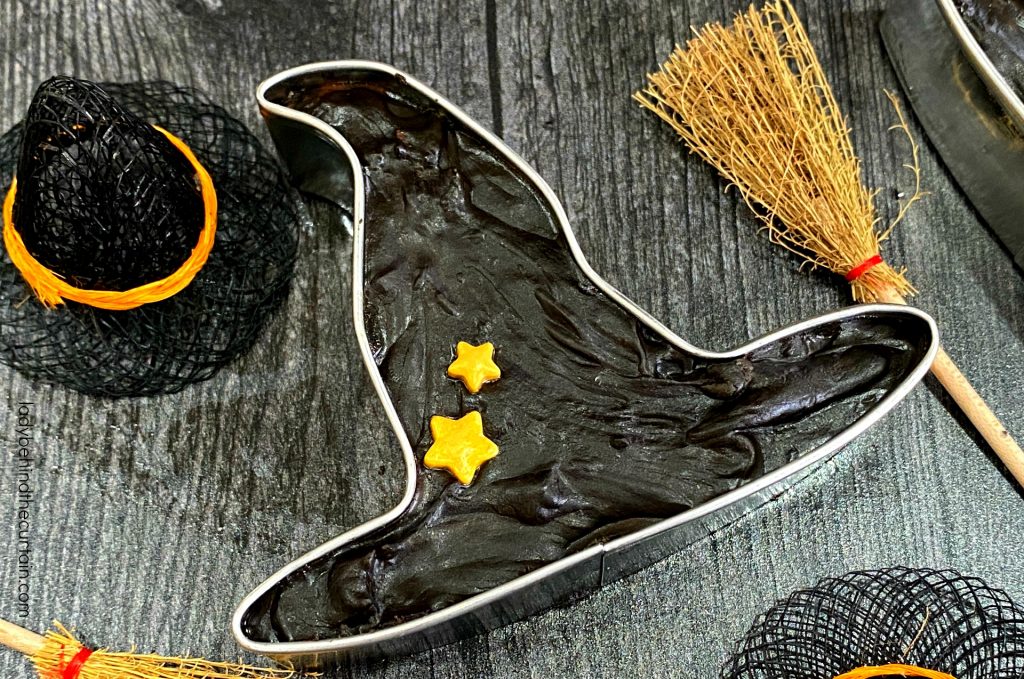 Dark Chocolate Witch Hat Cookie Cutter Filled Fudge