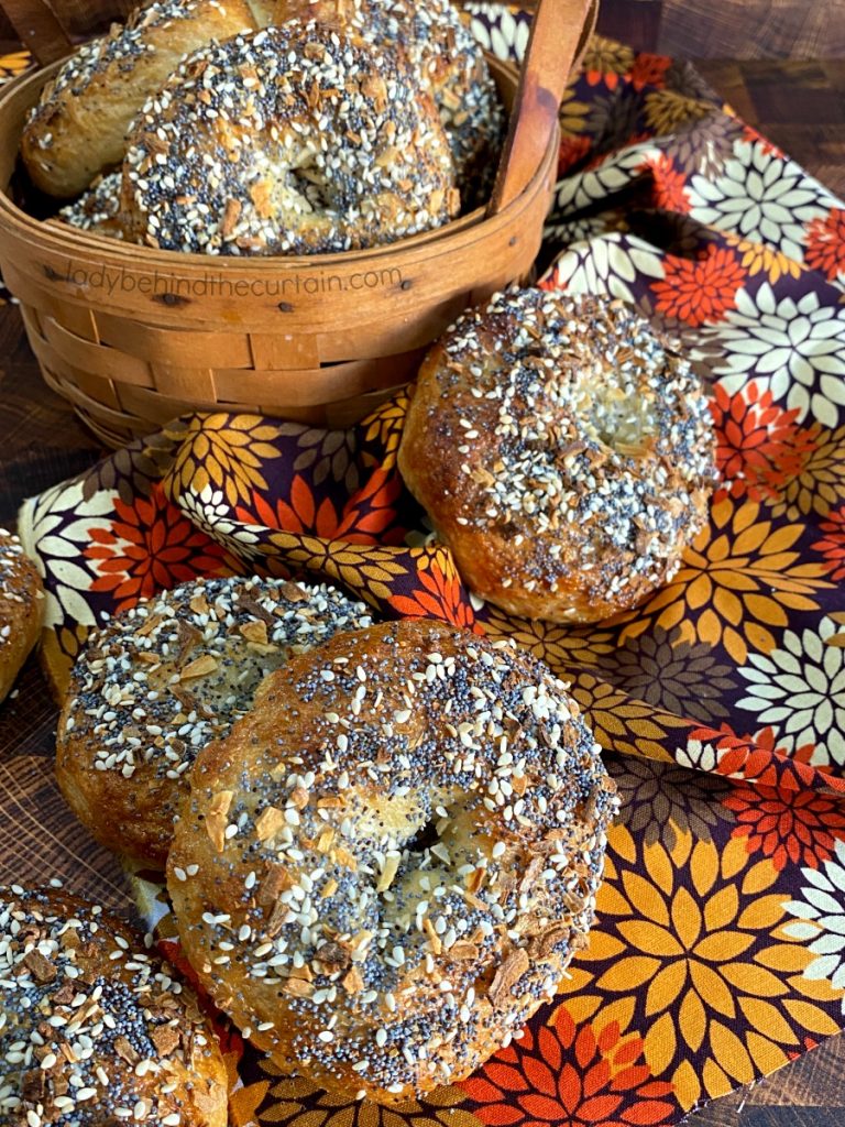 Homemade Everything Honey Bagels