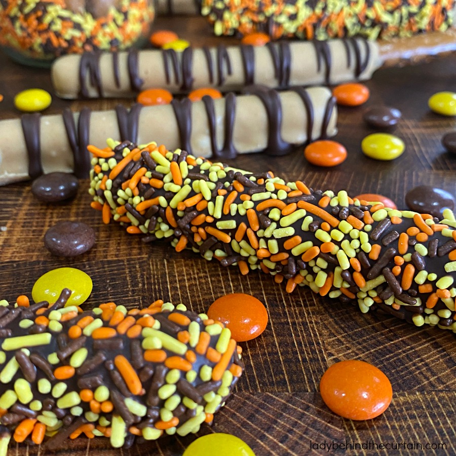 Reese's Pieces Decorated Pretzels