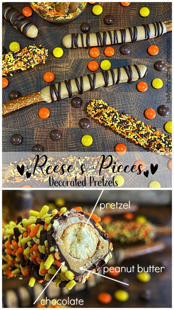 Reese's Pieces Decorated Pretzels