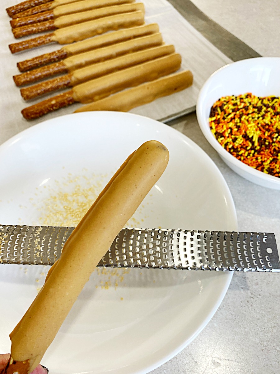 Reese's Pieces Decorated Pretzels