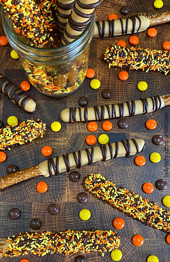 Reese's Pieces Decorated Pretzels