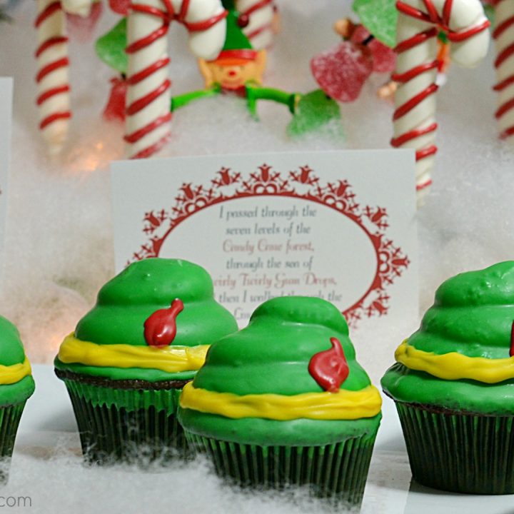 Buddy the Elf High Hat Cupcakes