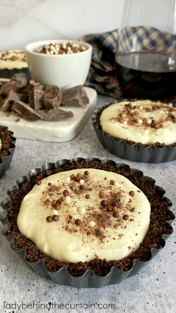 Chocolate Wine Ganache Mini Tarts