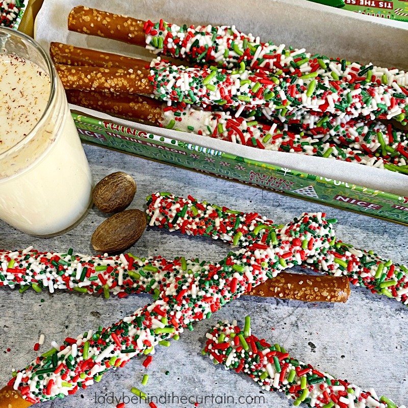 Eggnog Christmas Pretzels