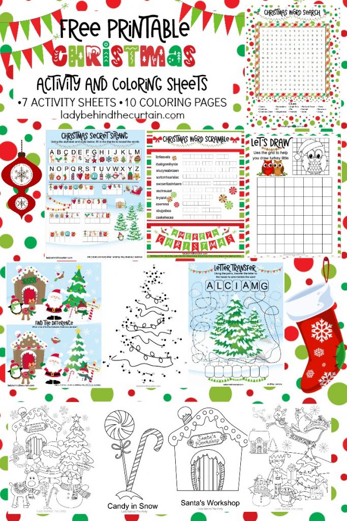 Indoor Christmas Games and Free Activity Sheets