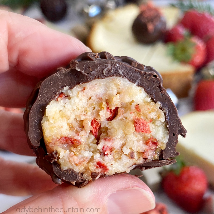 Strawberry Cheesecake Truffles