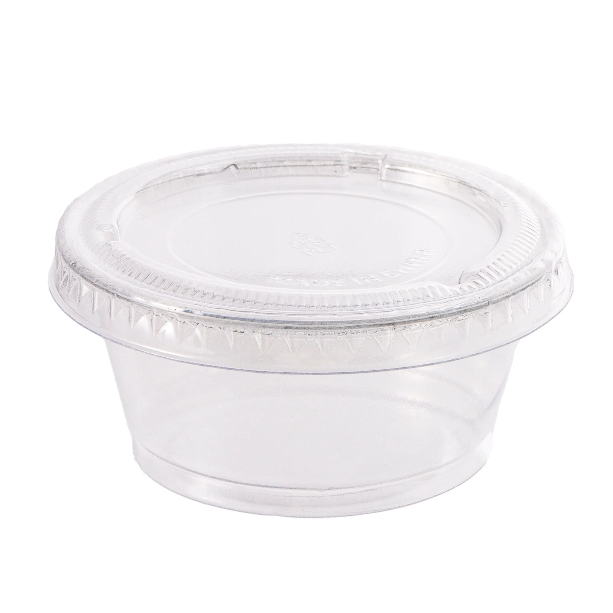 Clear Plastic 2 ounce Portion Cups with Lids