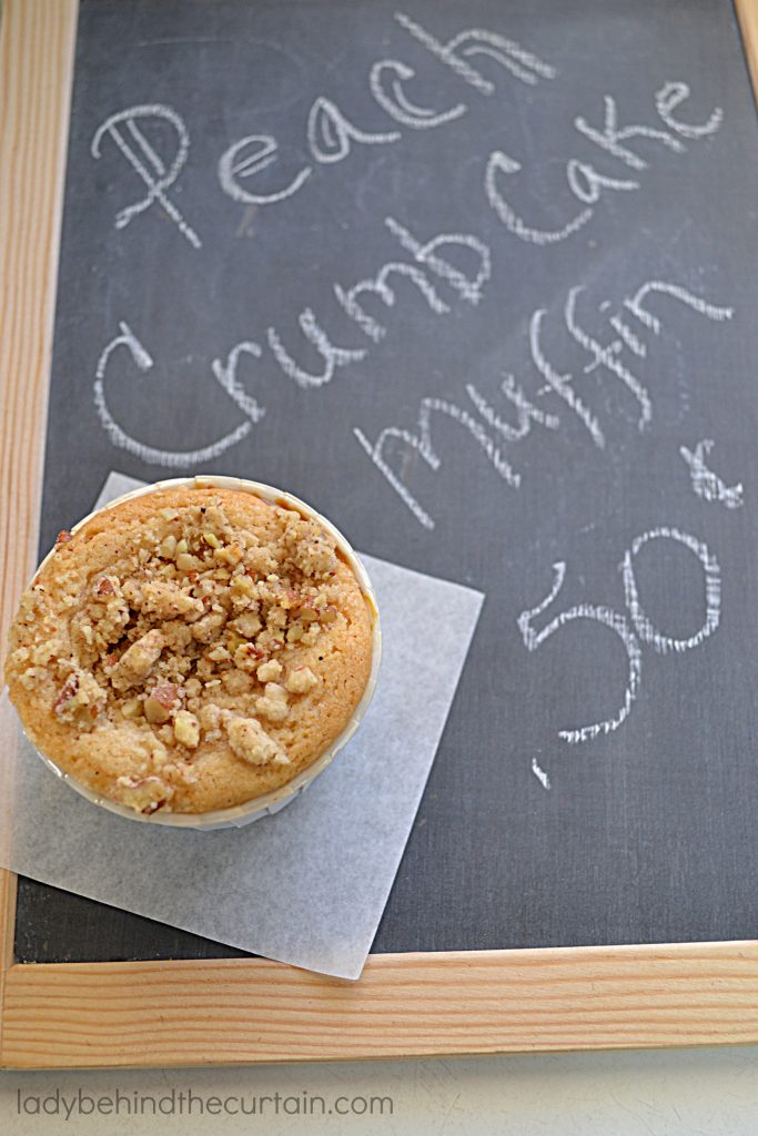 Peach Crumb Cake Muffins