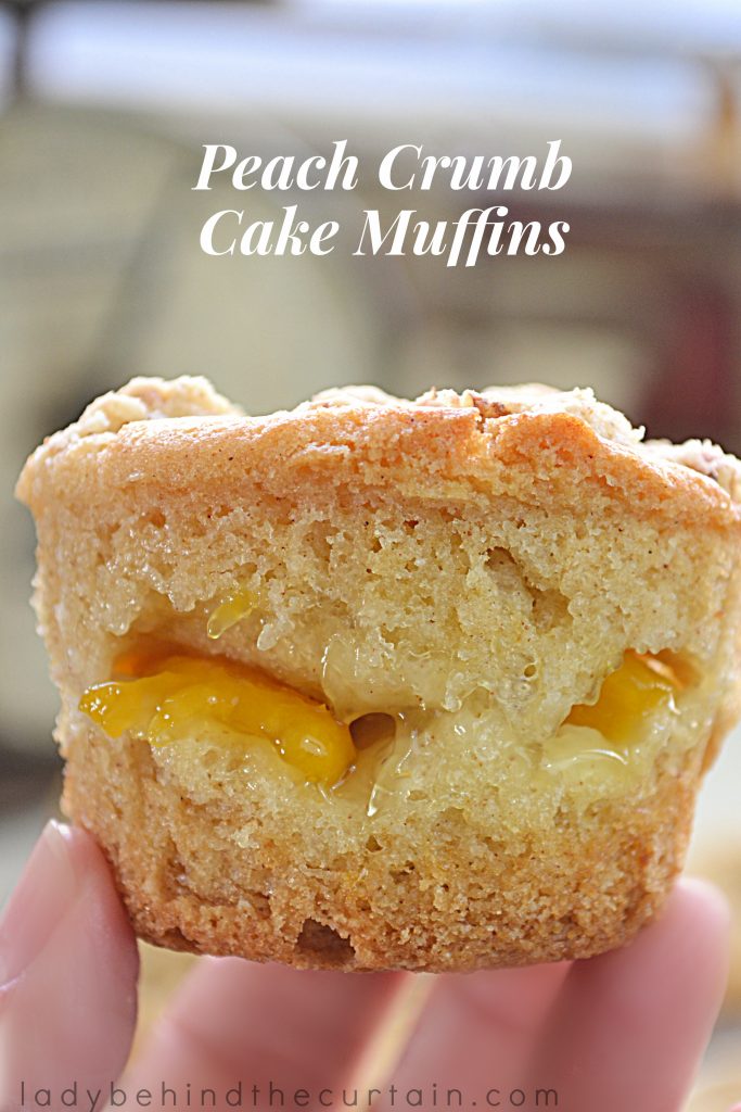 Peach Crumb Cake Muffins