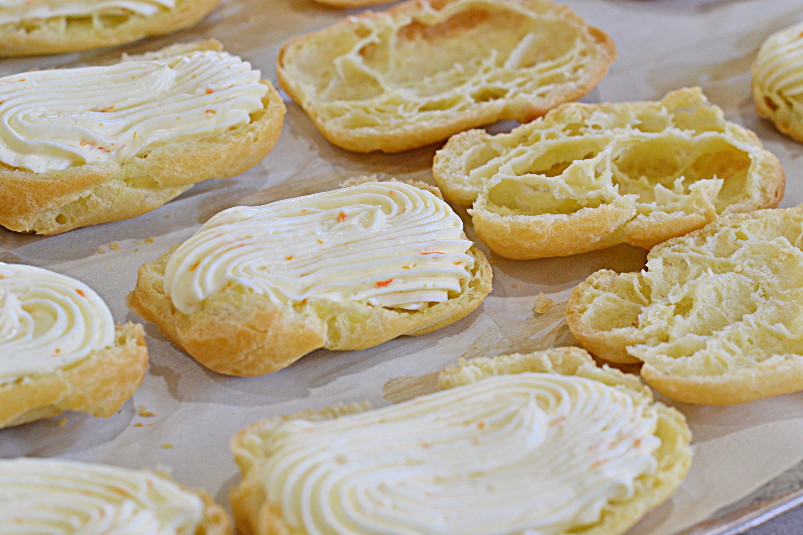 Orange Cream Chocolate Eclairs