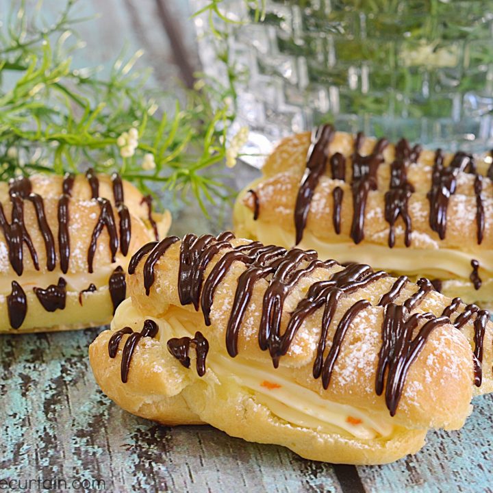 Orange Cream Chocolate Eclairs