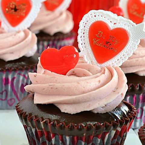 The Ultimate Raspberry Mousse Filled Chocolate Cupcakes: