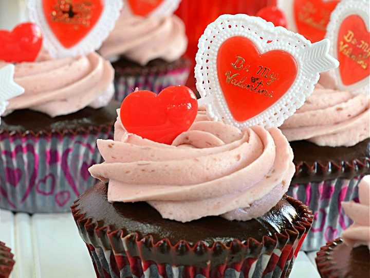 The Ultimate Raspberry Mousse Filled Chocolate Cupcakes: