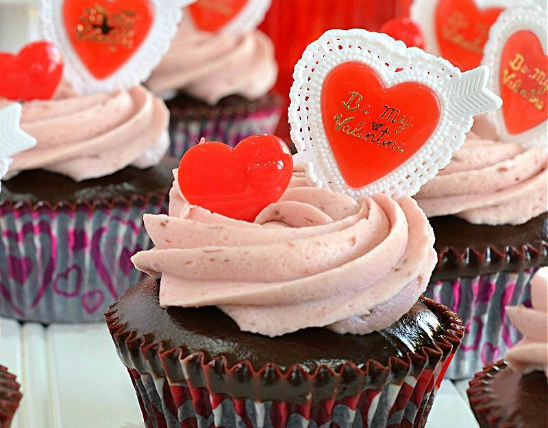 The Ultimate Raspberry Mousse Filled Chocolate Cupcakes: