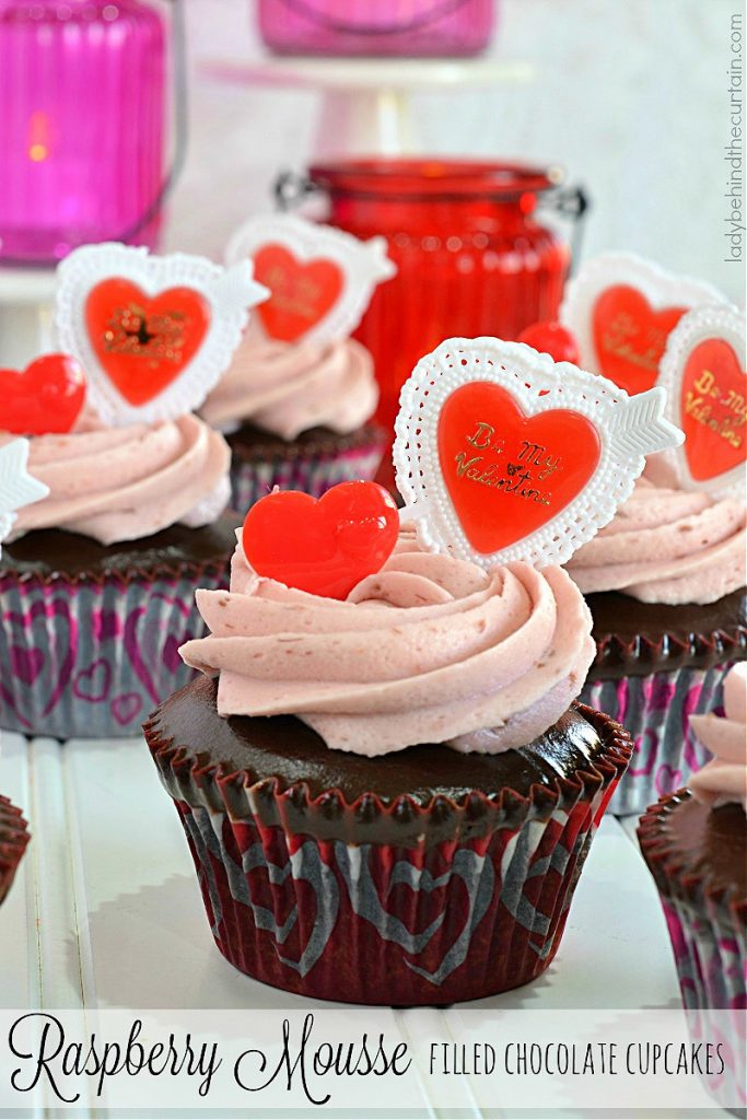 The Ultimate Raspberry Mousse Filled Chocolate Cupcakes: