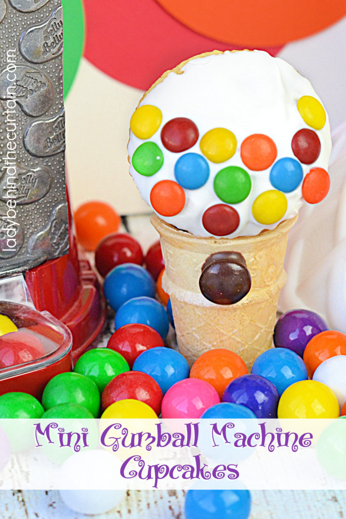 Mini Gumball Machine Cupcakes