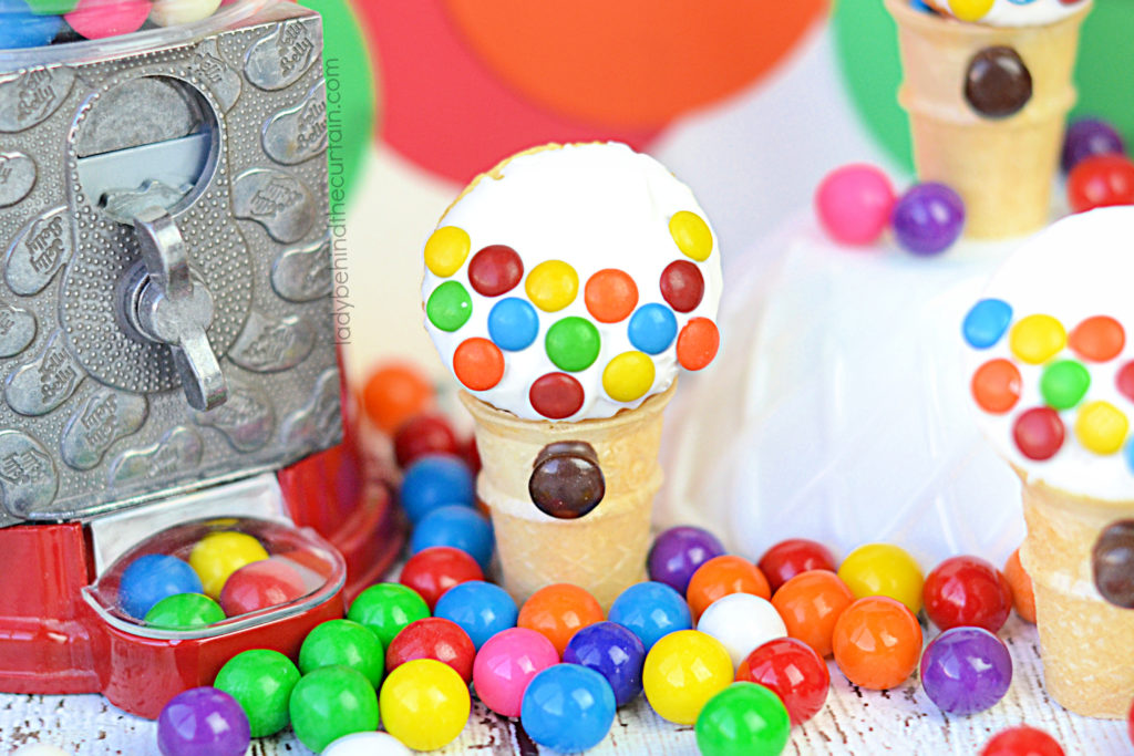 Mini Gumball Machine Cupcakes