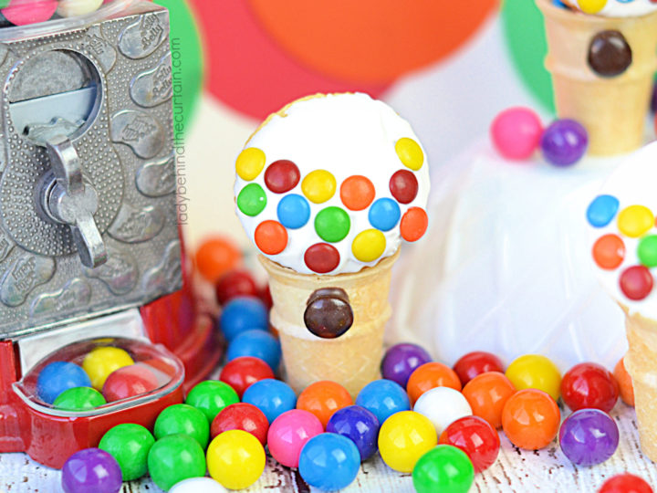 Mini Gumball Machine Cupcakes